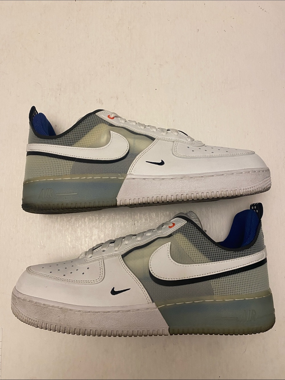 Nike Air Force 1 React White /Light Photo Blue # DH7615-101 Men’s 10.5 US
